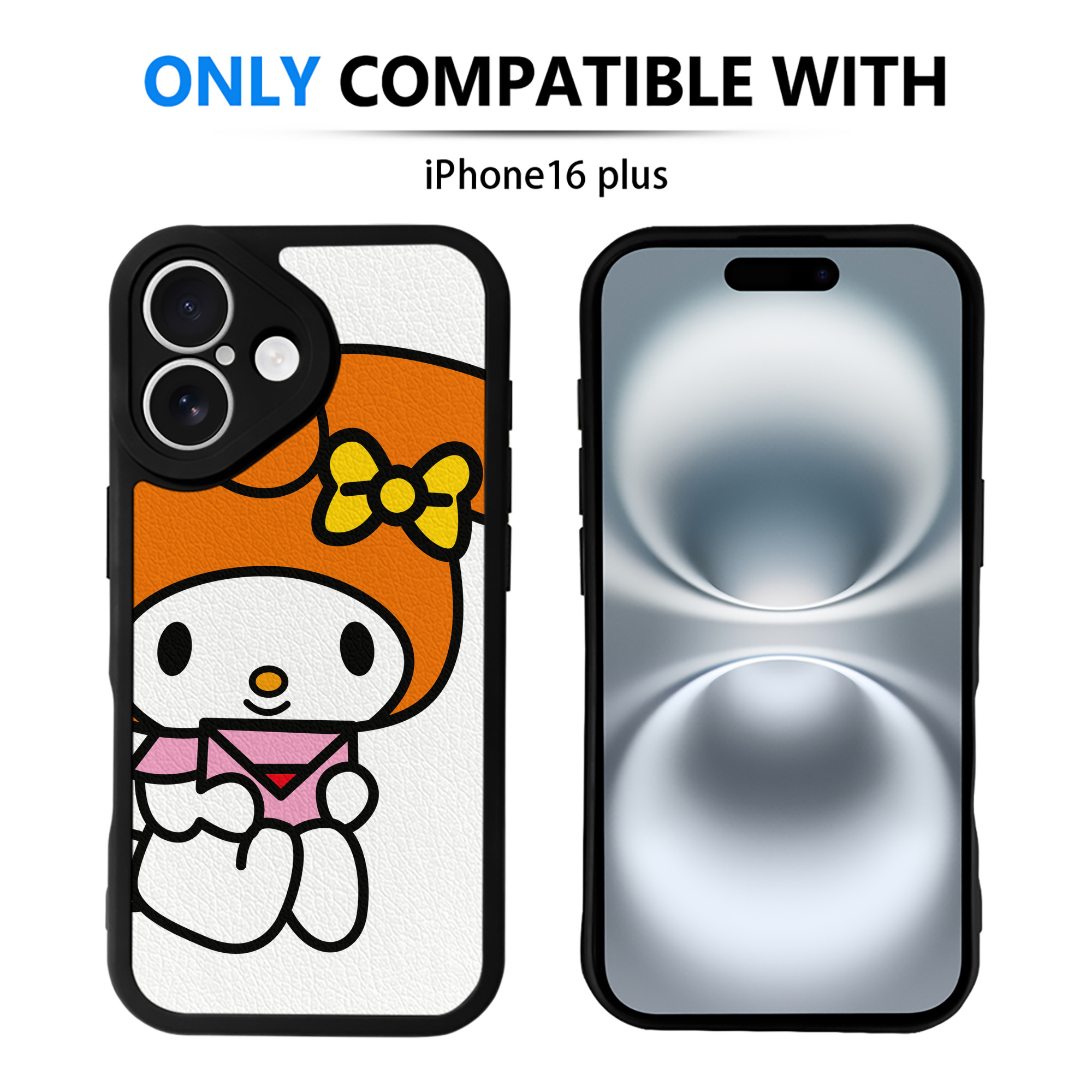 （画像用） Hello Kitty ハローキティ 【iPhone 16シリーズ対応】シリコンスマホケース（レザー調） 材質：シリコン